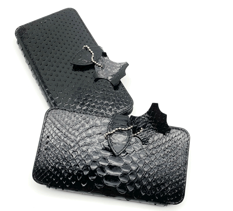 Case (чехол) GG® Для iPhone Xs/11/12 Pro (Black Piton) 2020 натуральная кожа питона